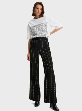 Striped High Waist Pants