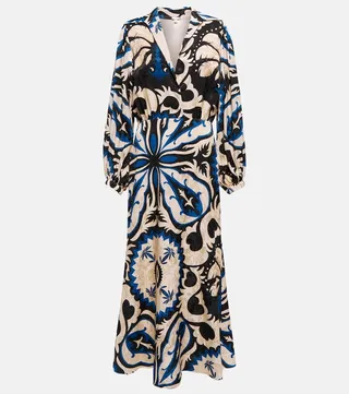 Blurred Reality jacquard midi dress