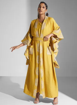 Cape Sleeve Printed Abaya