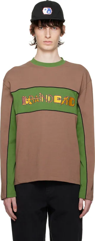 Brain Dead Brown Connections Long Sleeve T-Shirt