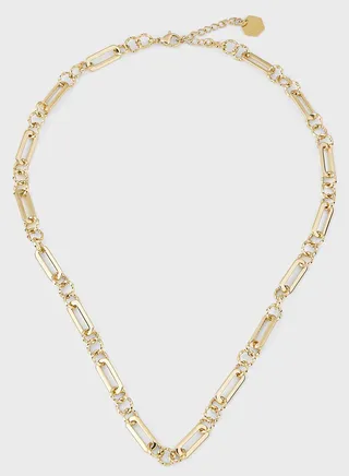 BEA PAPERCLIP TWIST CHAIN NECKLACE