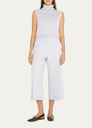 Wide-Leg Cropped Pants