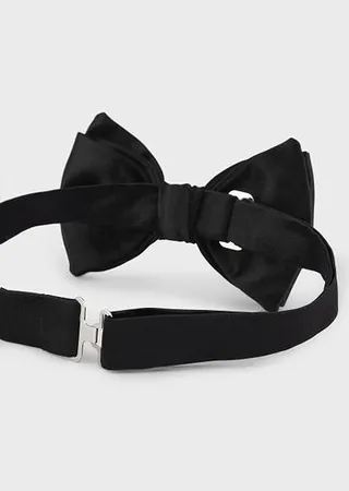 Pure silk bow tie with jacquard micro-motif
