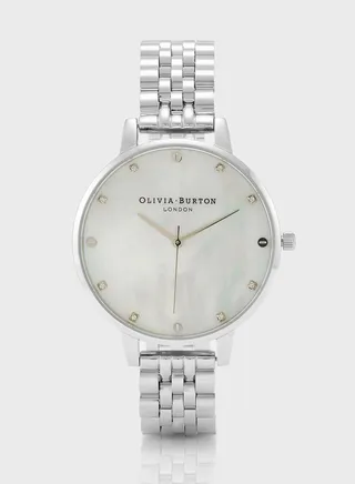 White Mother Of Pearl Analog Watch