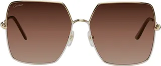 Cartier Gold Trinity Ring Square Sunglasses