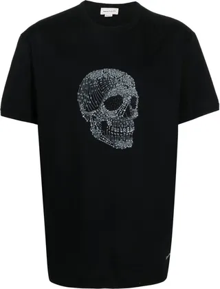 skull-print cotton T-shirt