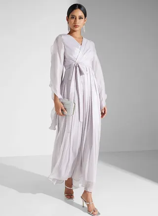 Bell Sleeve Wrap Dress