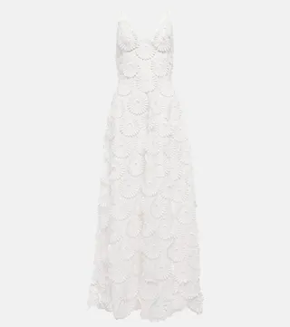 Floral applique gown