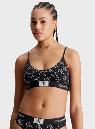 Unlined Logo Bralette