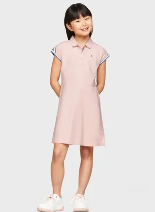 Youth Striped Polo Dress