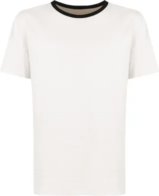 contrasting-trim detail T-shirt