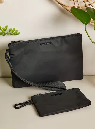 Faded Zipped Pouch Set