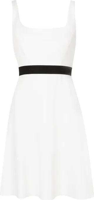 Contrast-Stripe Mini Dress