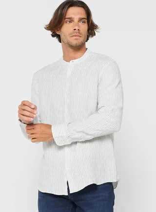 Linen Striped Regular Fit Shirt