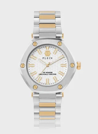 Hexagon Stainless Analog Watch