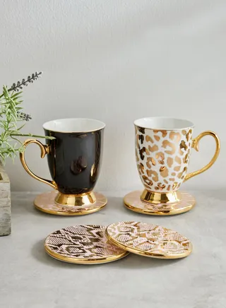 Drink Coasters - Safari Snakeskin Set Of 4