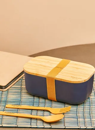Bamboo Lunchbox And Cutlery Set