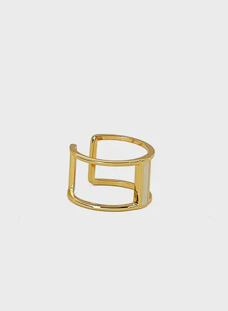 Enamel Adjustable Large Ring