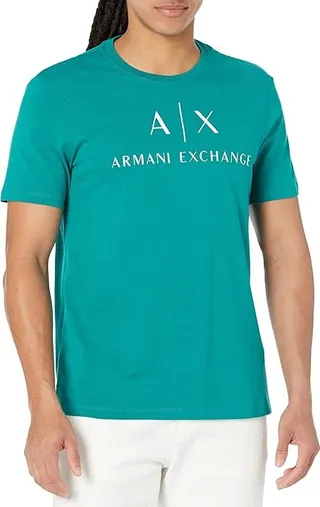 Armani Exchange Logo Printed Tee (Deep Lake) Men's Clothing