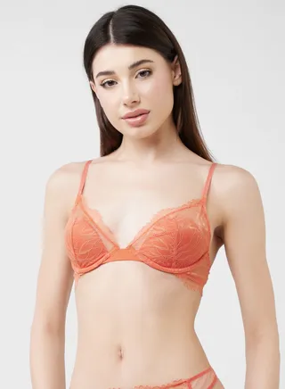 Strappy Lace Detail Bra