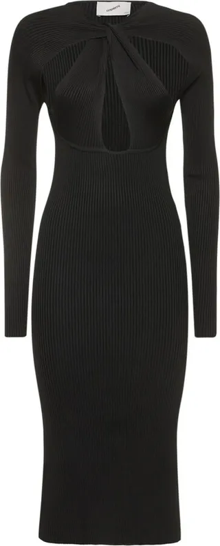Twisted cut out knit top