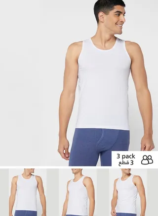 3 Pack Assorted Vest