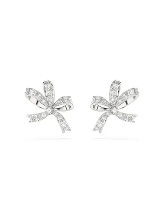 Volta Rhodium Plated Stud Earrings
