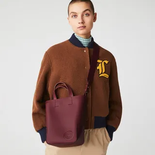 Women's The Court Small Vertical Piqué Canvas Shopper Bag