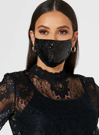 Color Sequin Mask