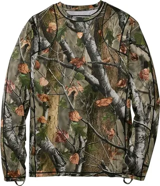 Legendary Whitetails Big Tall Huntguard Padded Crew Long Sleeve Shirt (Big Game 360) Men's Clothing