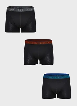 3 Pack multicolor logo Band Trunks