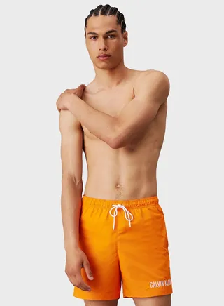 Printed Medium Drawstring Swim Shorts