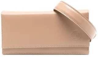 Embossed-Logo Leather Belt Bag