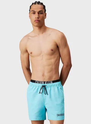 Medium Double Waist Band Swim Shorts