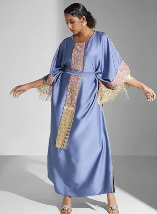 Fringe Embroidered Jalabiya