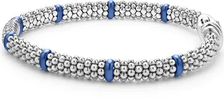 Blue Caviar Ceramic & Diamond Station Bracelet