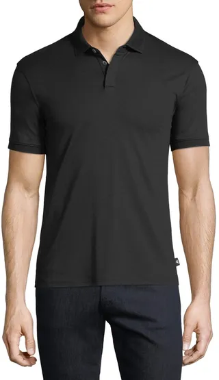 Basic Textured Polo Shirt