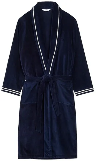 Estaq Striped Cotton Bath Robe