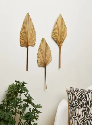 Set Of 3 Decorative Palm Leaves