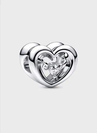 Radiant Heart & Floating Stone Charm