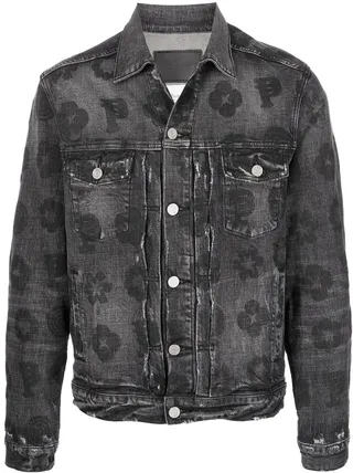 Full Monogram-print denim jacket