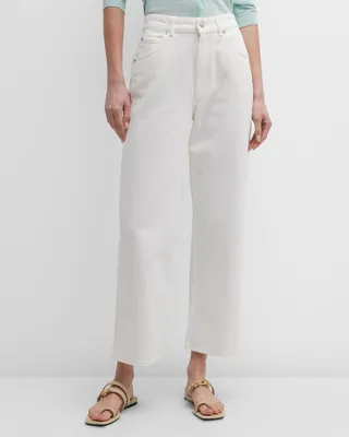 Mid-Rise Straight Jeans