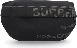 Logo Printed Zipped Belt Bag