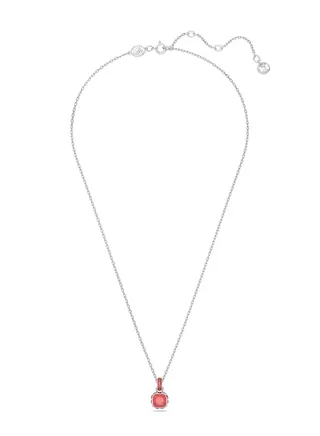 June Birthstone Pendant Rhodium Plated Necklace