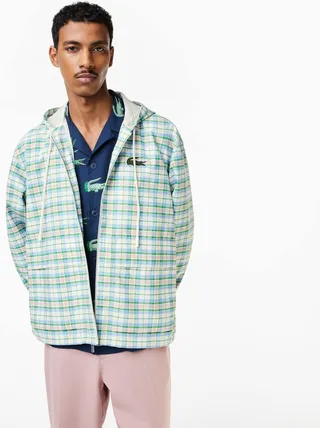 Men’s Checked Hooded Track Jacket