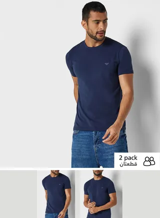 2 Pack Assorted Crew Neck T-Shirt