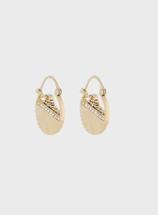 Stainless Steel Earrings With Crystals