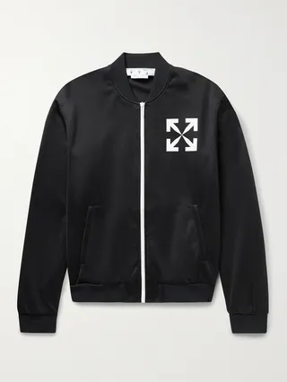 Slim-Fit Logo-Print Jersey Track Jacket
