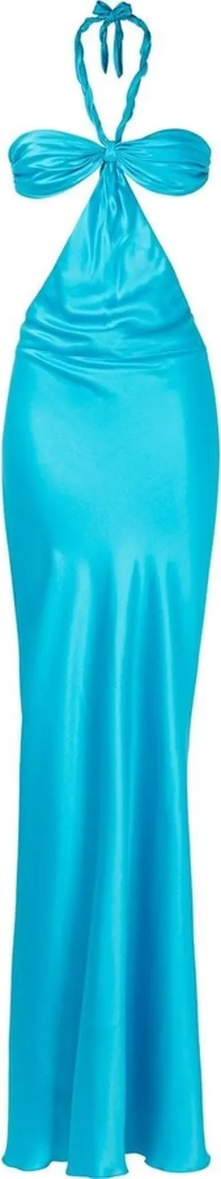 The Liquid open-back silk bandeau dress