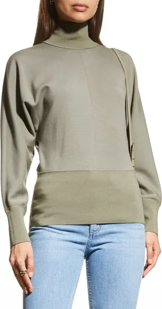 Double Knit Turtleneck Top